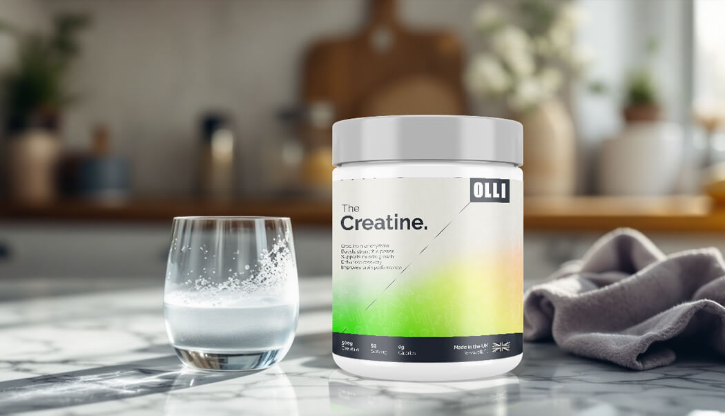 Olli Creatine on kitchen worktop