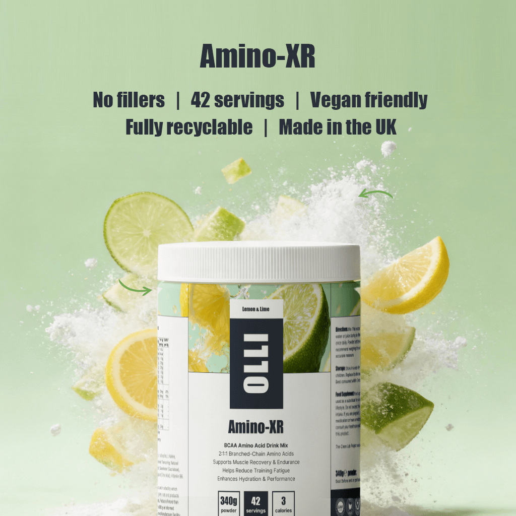Amino-XR BCAA supplement - no fillers, 42 servings, vegan friendly, fully recyclable, made in the UK