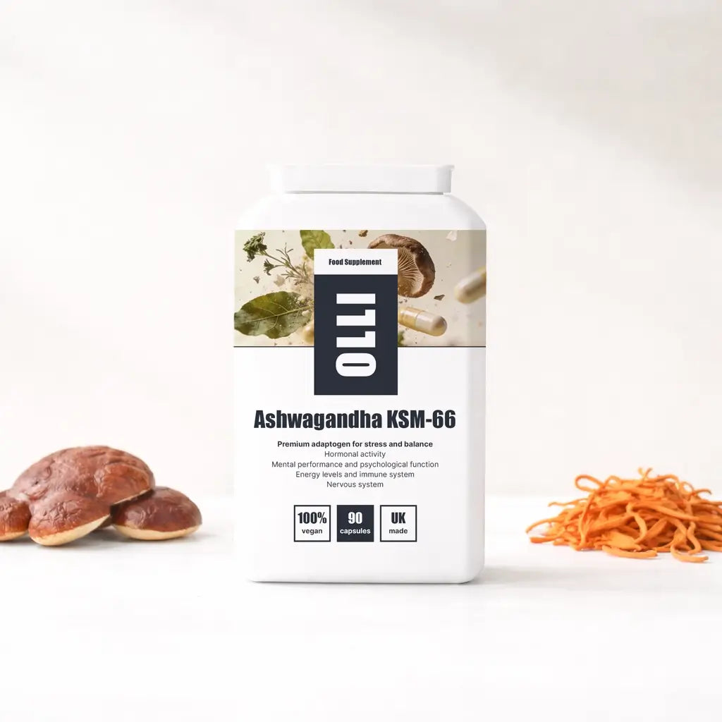 OLLI Ashwagandha KSM-66 adaptogen supplement supporting calm focus and emotional balance