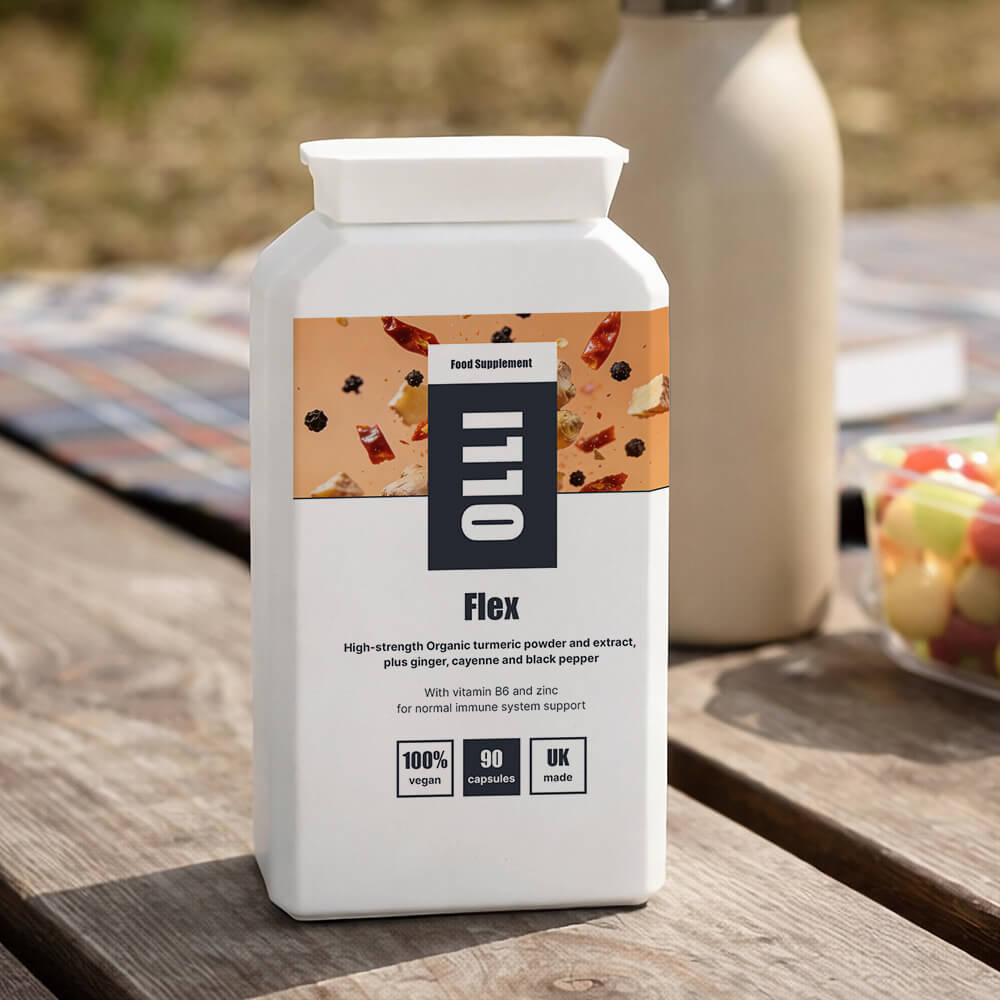 High-strength organic tumeric powder and extract, plus ginger, cayenne and black pepper