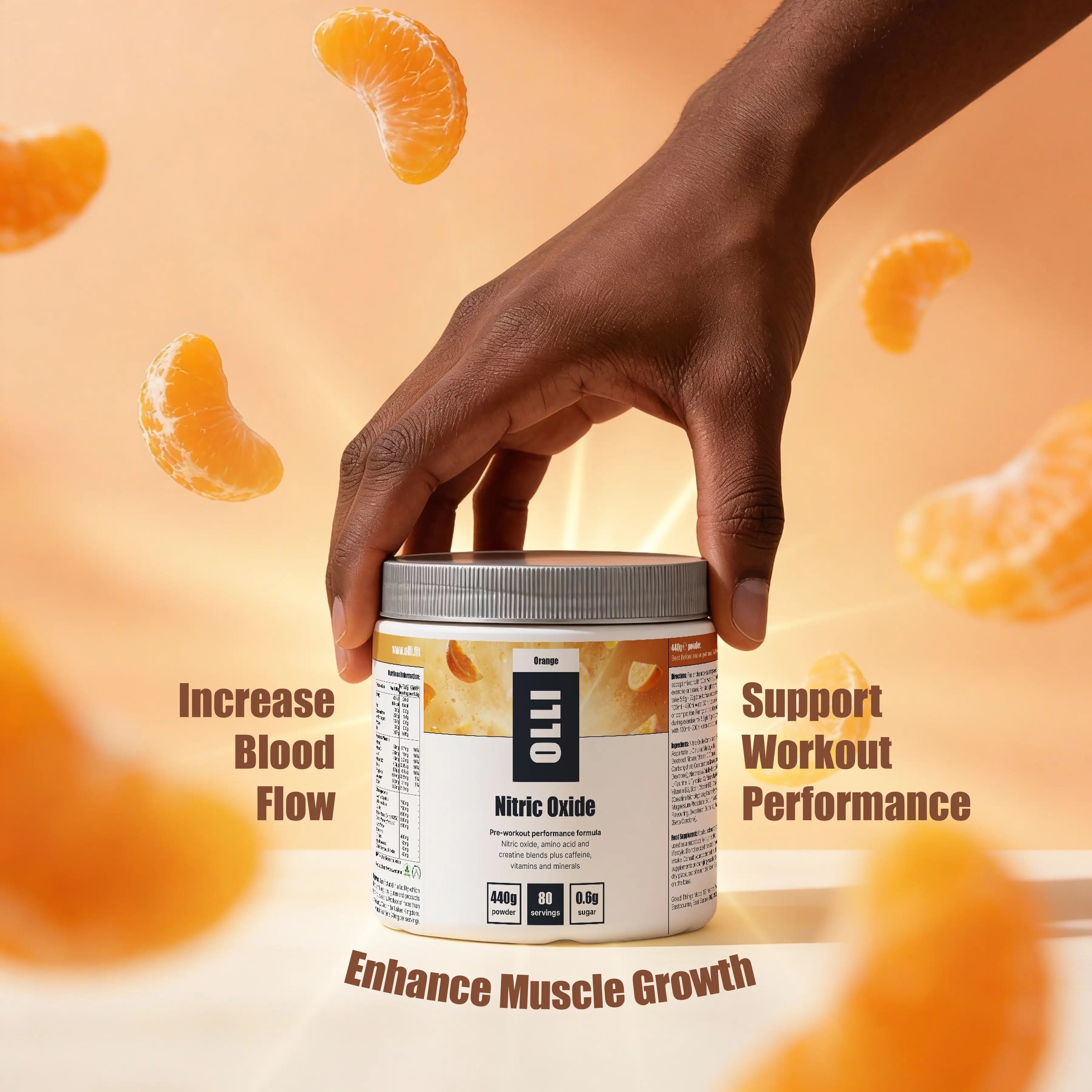 OLLI Nitric Oxide stimulant-free pre-workout as part of a consistent training routine
